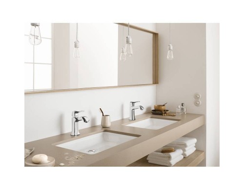 Смеситель для раковины HansGrohe HG Metris Classic однорычажный со сливным гарнитуром хром