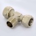 Тройник обжим-Н никелированный UNI-FITT 16х1/2"х16