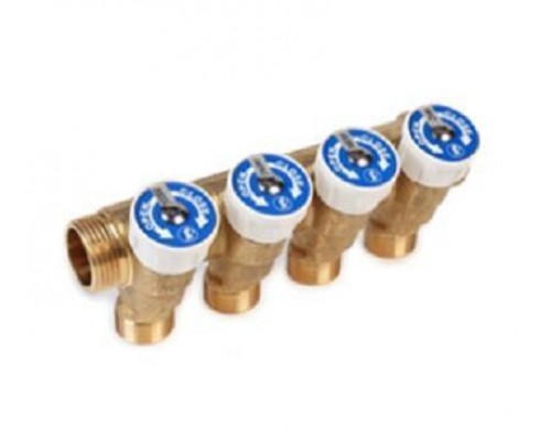 Модульный коллектор 3/4x16/4 с отсекающим клапаном (нов.арт.R585CY064) Модульный коллектор 3/4x16/4 с отсекающим клапаном (нов.арт.R585CY064)