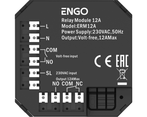 Модульное реле, ENGO,12 A Модульное реле, ENGO,12 A