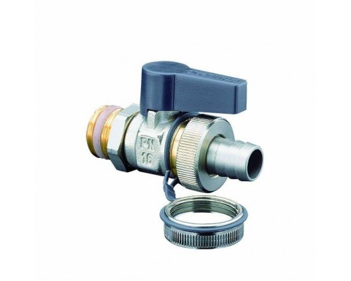 Кран шаровой, Optiflex KFE, DN-10, 3/8, Н, ручка-с ограничителем, никелированный Кран шаровой, Optiflex KFE, DN-10, 3/8, Н, ручка-с ограничителем, никелированный