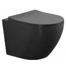 Унитаз, Splendy, Light, Tornado, подвесной, шгв 365-525-345, с сиденьем, цвет-черный матовый/черный глянцевый