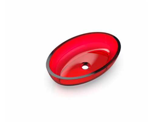 Раковина, KNIEF, Oval Shape, шгв 550-370-130, отверстия для смесителя-отсутствуют, цвет-Rubin Раковина, KNIEF, Oval Shape, шгв 550-370-130, отверстия для смесителя-отсутствуют, цвет-Rubin