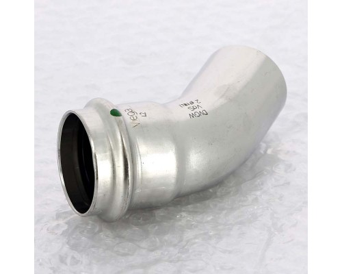 Угол-вставка пресс 45 град. нержавеющая сталь Sanpress Inox VIEGA 42