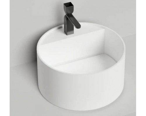 Раковина, Salini, Armonia Round Top, шгв 450-450-250, отверстия для смесителя-1, цвет-белый матовый