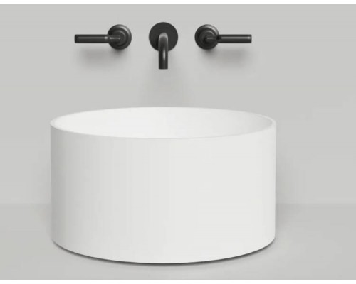 Раковина, Salini, Armonia Round, шгв 450-450-250, отверстия для смесителя-отсутствуют, цвет-белый матовый