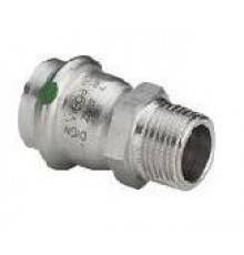 Переход НР 15 х 3/4 Sanpress Inox с SC-Contur, нерж.сталь