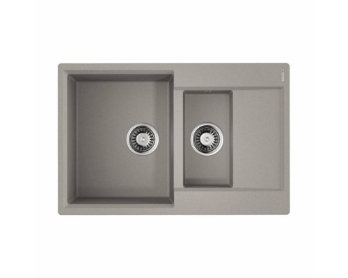 Мойка, OMOIKIRI, Daisen, шгв 780-510-215, отверстия для смесителя-6 промаркированных, чаши-2, цвет-Leningrad grey