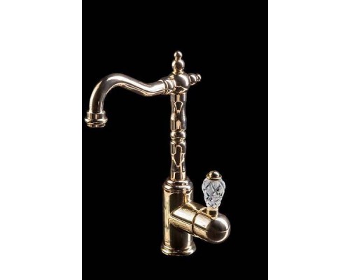Boheme Crystal Смеситель для раковины высокий, цвет: золото глянцевое 282-CRST Boheme Crystal Смеситель для раковины высокий, цвет: золото глянцевое 282-CRST