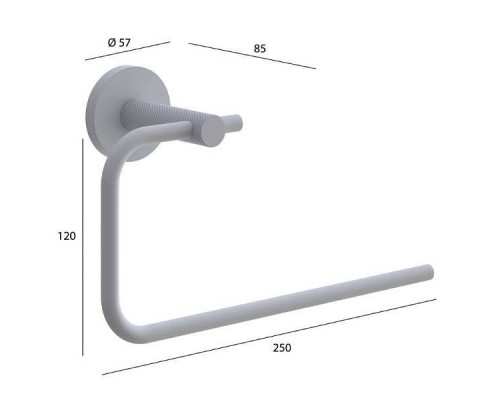 Boheme Uno Полотенцедержатель-кольцо 25x8,5x12h см, цвет: matt gold 10975-MG