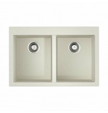 Мойка, OMOIKIRI, Bosen, шгв 800-530-200, отверстия для смесителя-5 промаркированных, чаши-2, цвет-белый