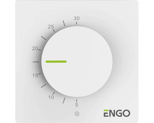 Термостат ENGO Simple комнатный механический, накладной, белый