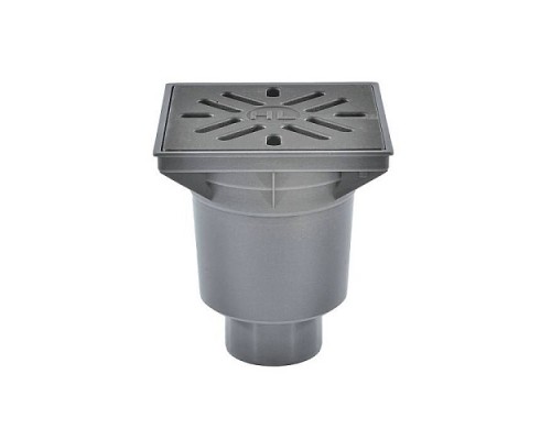 Трап нерег верт/вып сух/затв Дн110 чуг/реш 226х226 PERFEKT HL HL606/1