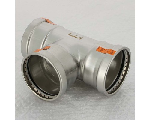 Тройник пресс нержавеющая сталь Sanpress Inox VIEGA 88.9