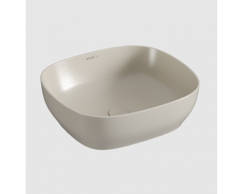 Раковина, Vitra, Outline, шгв 480-420-150, отверстия для смесителя-отсутствуют, VitrA Hygiene, цвет-тауп матовый