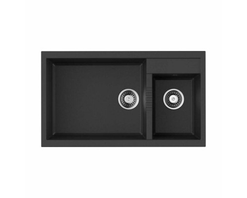Мойка, OMOIKIRI, Tedori, шгв 860-500-240, отверстия для смесителя-2 промаркированных, цвет-чёрный