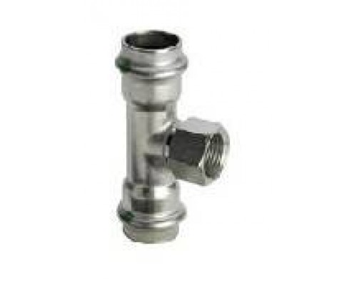 Тройник Sanpress Inox, с SC-Contur, нержав.сталь, 28 x 1 x 28 мм Тройник Sanpress Inox, с SC-Contur, нержав.сталь, 28 x 1 x 28 мм