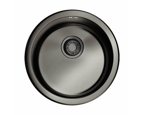 Мойка, OMOIKIRI, Toya, шгв 450-450-180, отверстия для смесителя-отсутствуют, цвет-вороненая сталь