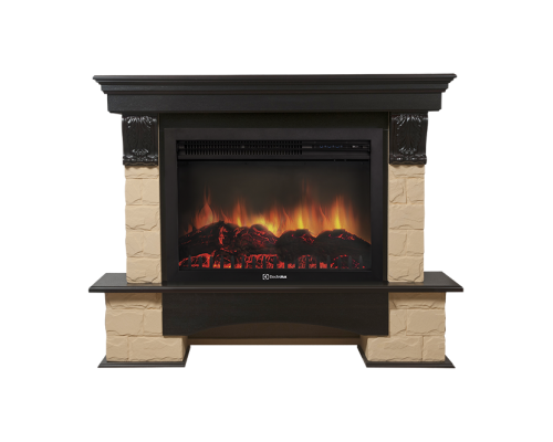 Портал Firelight Forte 30U (угловой) камень бежевый, шпон темный дуб Портал Firelight Forte 30U (угловой) камень бежевый, шпон темный дуб