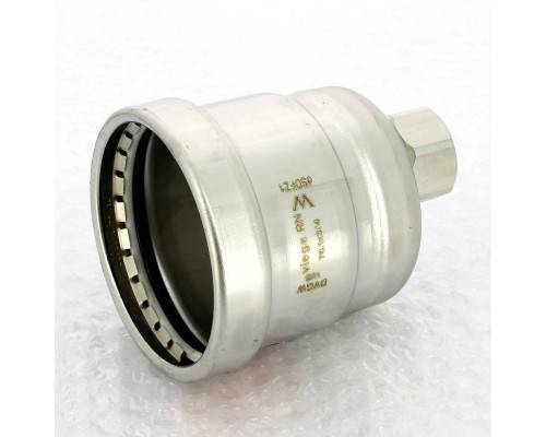 Заглушка Sanpress Inox XL VIEGA 76x3/4" нерж.сталь с отверстием, внутренняя резьба Заглушка Sanpress Inox XL VIEGA 76x3/4" нерж.сталь с отверстием, внутренняя резьба