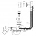 Слив-перелив McAlpine с автопереливом L575 х 34 мм нерж.70 мм слив. пробкой выход D=40/50 мм хром