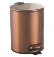Boheme Uno Ведро напольное с крышкой и нажимной педалью, цвет: copper brushed 10426-CB