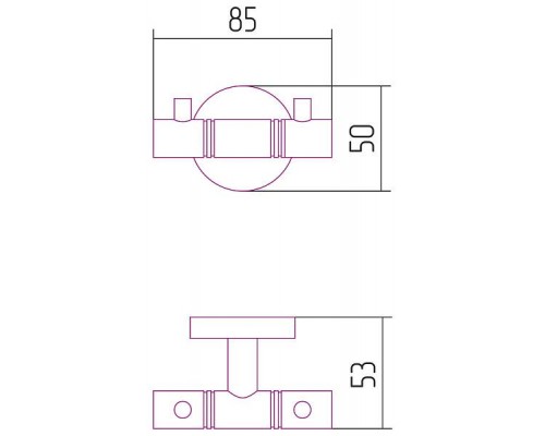 СНЯТО Сунержа Вешалка КАНЬОН - 2 крючка/L 85, цвет: золото 03-3000-1002