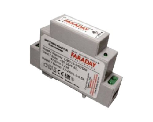 Блок питания с креплением на DIN рейку 12W/12-24V