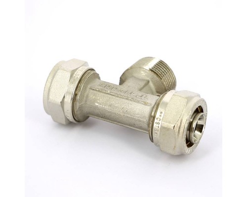 Тройник обжим-Н никелированный TIEMME 20х1/2"х20