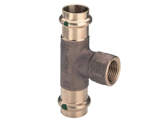 Тройник пресс-В бронза Sanpress VIEGA 22х3/4"х22