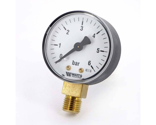 Манометр радиальный F+R200 WATTS Ind 1/4" 50 мм 6 бар Манометр радиальный F+R200 WATTS Ind 1/4" 50 мм 6 бар