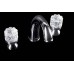 Boheme Crystal Смеситель для раковины на 3 отверстия, двуручковый, цвет: хром глянцевый 277-CRST