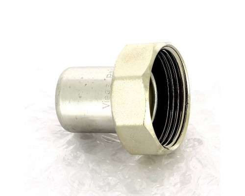 Муфта-вставка с накидной гайкой Sanpress Inox Viega 28х1"1/4 ВР нерж. сталь плоская прокладка
