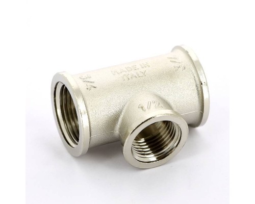 Тройник В никелированный TIEMME 3/4"x1/2"x3/4" Тройник В никелированный TIEMME 3/4"x1/2"x3/4"