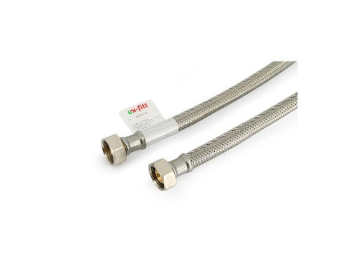 Гибкая подводка для воды UNI-FITT DN 13 ВВ 3/4" 80 см DN 13 оплётка из нержавеющей стали