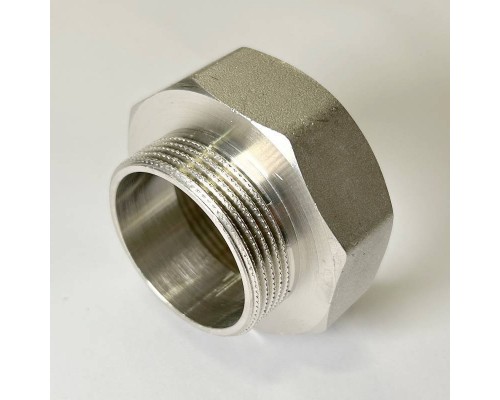 Переход резьбовой DN50х40 В 2.0 х Н 1.1/2 латунь никель