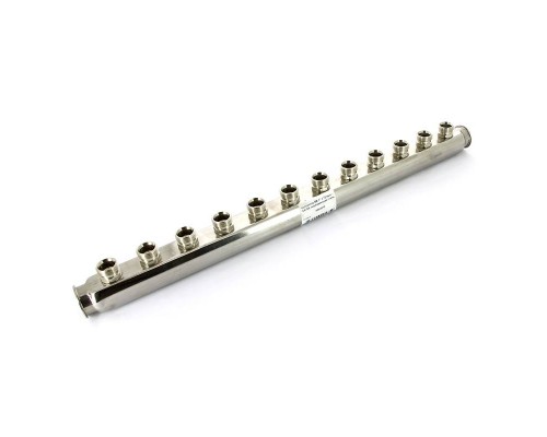 Коллектор ВВ 1" нержавеющая сталь UNI-FITT 12 выходов 3/4"EK