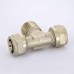 Тройник обжим-Н никелированный UNI-FITT 16х1/2"х16