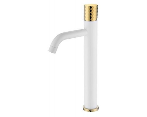 Boheme Stick Смеситель для раковины высокий, цвет: White Diamond Gold 122-WG