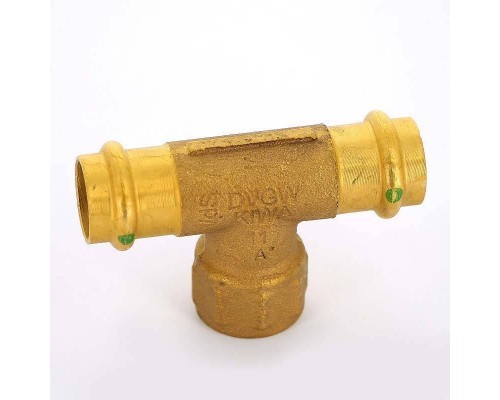 Тройник пресс-В бронза Sanpress VIEGA 22х3/4"х22