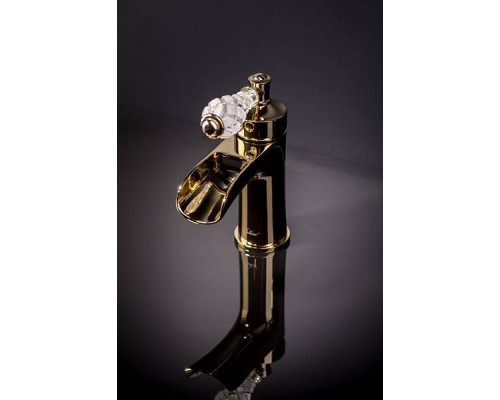 Boheme Crystal Смеситель для раковины высокий, цвет: золото глянцевое 282-CRST Boheme Crystal Смеситель для раковины высокий, цвет: золото глянцевое 282-CRST