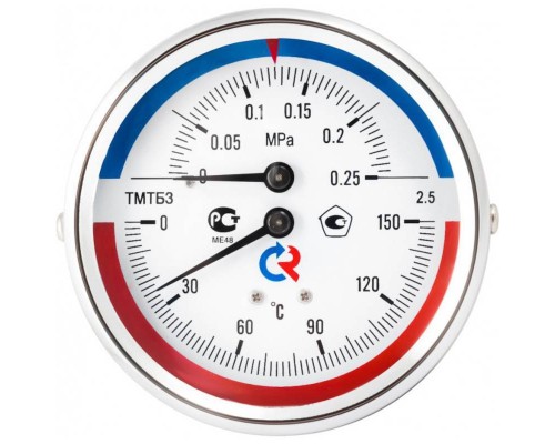 Термоманометр Росма ТМТБ- 31Т.1 63/16 (1/2", 16 бар, 120'С, 2,5) аксиальный