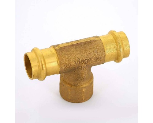 Тройник пресс-В бронза Sanpress VIEGA 22х3/4"х22