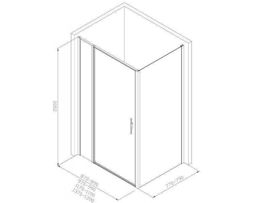 Душевой уголок Allen Brau Priority 120x80 3.31009.BBA   3.31015.BBA черный браш|
3.31009.BBA + 3.31015.BBA