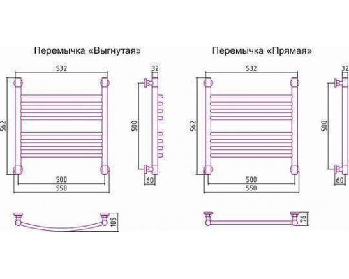 Сунержа Богема  Полотенцесушитель водяной 50x50h, цвет: без покрытия 00-0221-5050