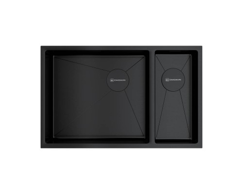Omoikiri Taki 69-2-U/IF-L Side-GB Кухонная мойка нерж. сталь 69,5x44 см, цвет: графит 4997050