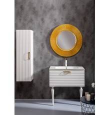 Armadi Art Vallessi Avantgarde Шкаф-пенал подвесной 28х35х120h см, цвет: белый/золото 845-WG