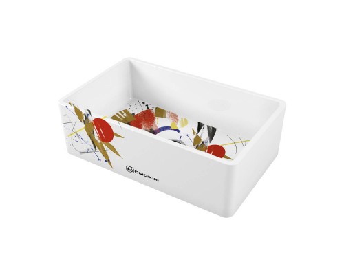 Omoikiri Mikura 76-Tokyo Кухонная мойка Natceramic 76x46 см, цвет: белый 4993021