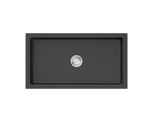 Omoikiri Mikura 76-BL Кухонная мойка Natceramic 76x46 см, цвет: черный 4997075