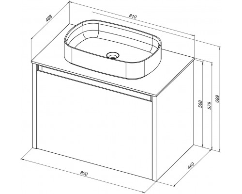 Allen Brau Fantasy Тумба под раковину 80x46x56,8h см, цвет: антрацит 1.11002.AM Allen Brau Fantasy Тумба под раковину 80x46x56,8h см, цвет: антрацит 1.11002.AM